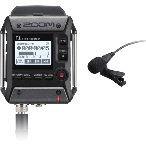 رکوردر-صدا-زوم-Zoom-F1-LP---Field-Recorder-with-Lavalier-Microphone